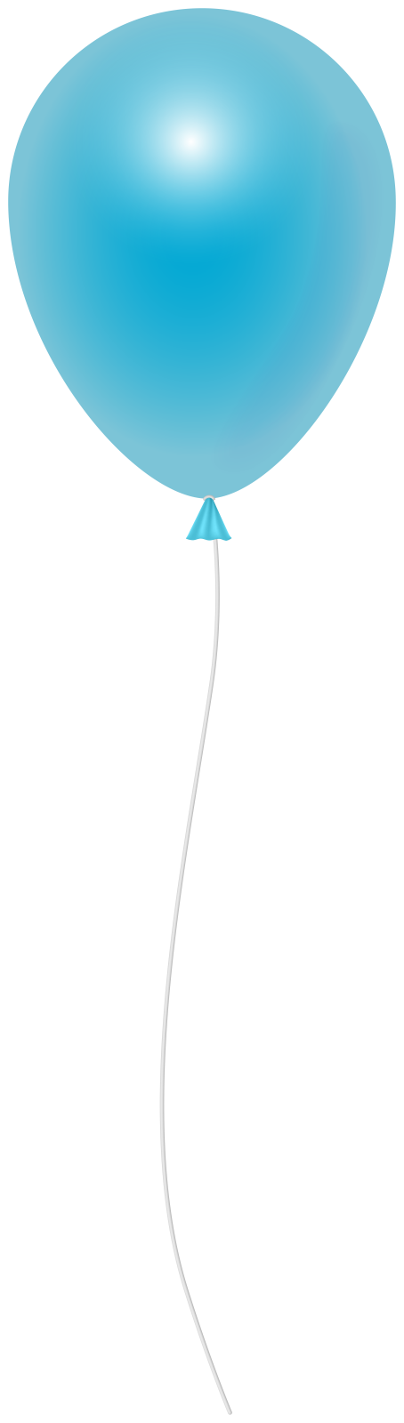 a blue balloon on a white background