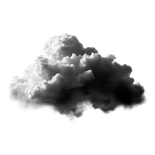 a black cloud on a white background