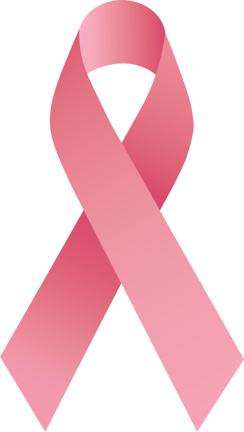 a pink ribbon on a white background