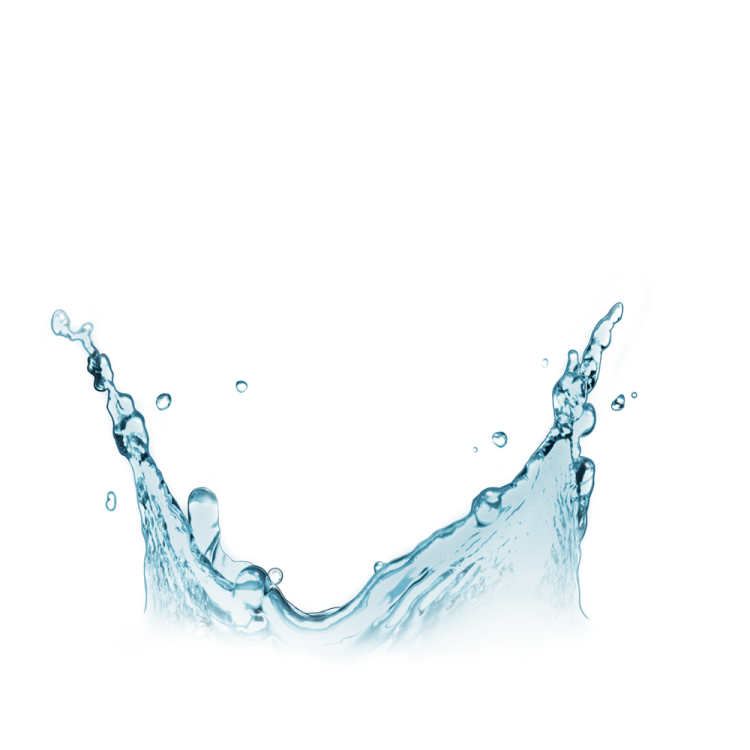 water splash on white background