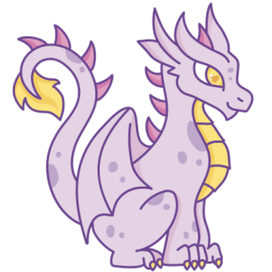 a cartoon drawing of a dragon