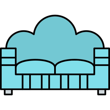 a couch with a cloud on it