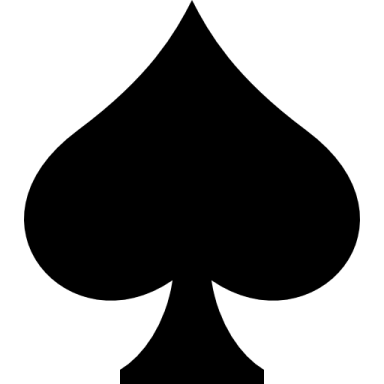 a black and white ace playing card icon