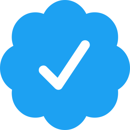 a blue cloud with a check mark on it