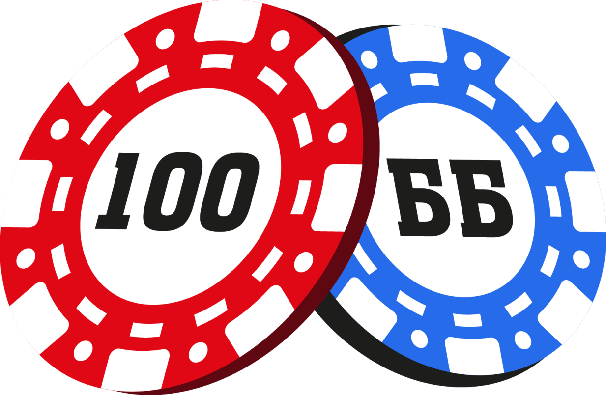 two poker chips with the number 100 on them