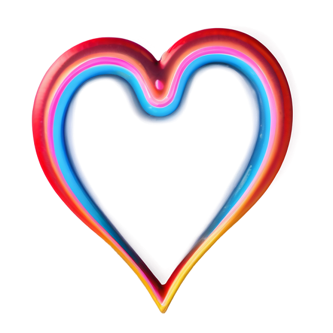 a rainbow colored heart on white background