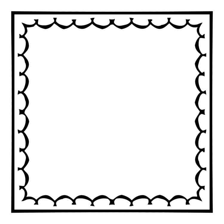 a black and white picture of a square frame