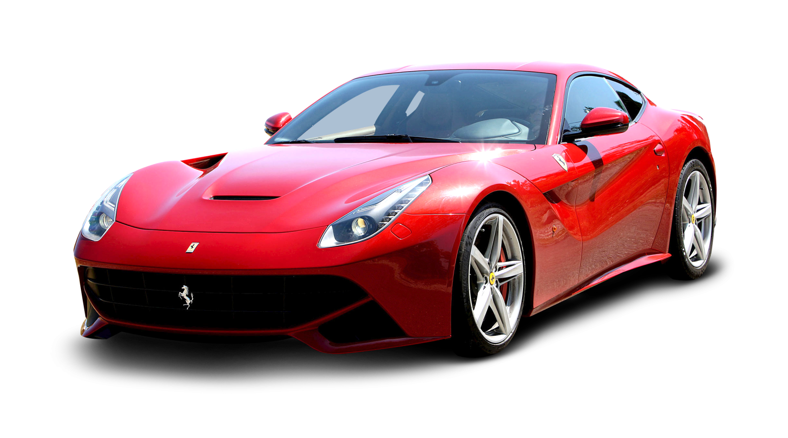 a red sports car on a white background