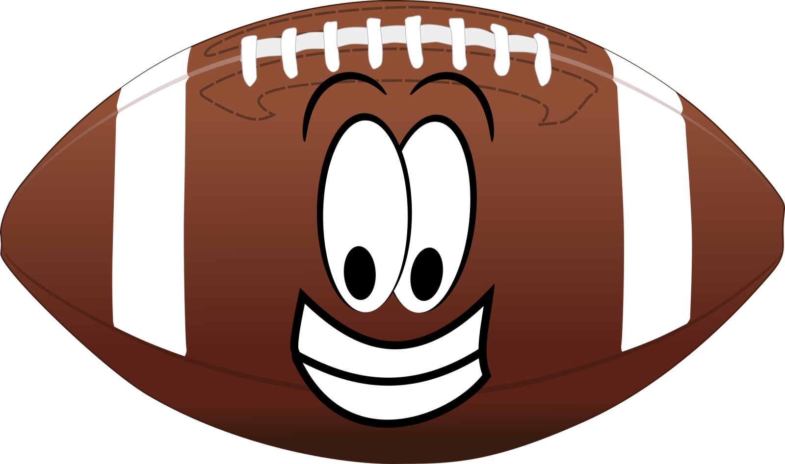 a cartoon football ball with a smiling face