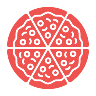 a pizza with three slices cut into it