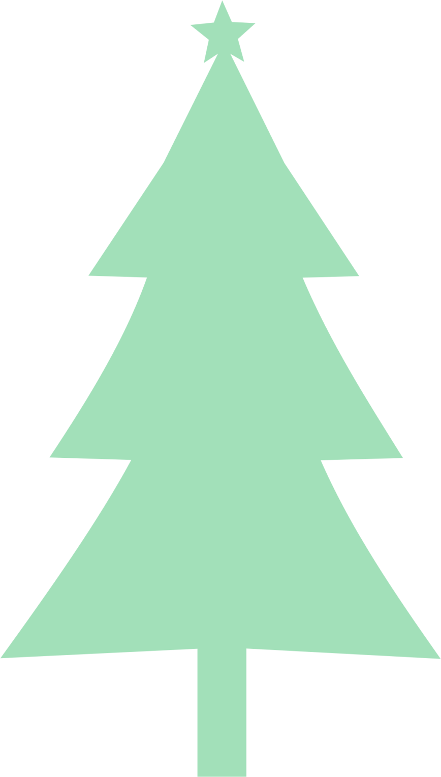a green christmas tree on a white background