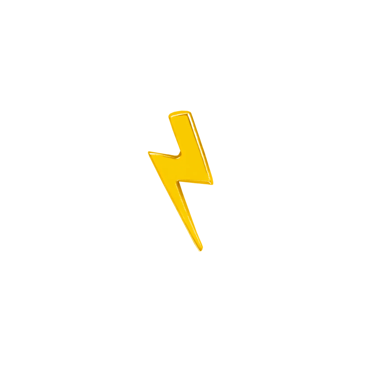 a yellow lightning bolt on white background