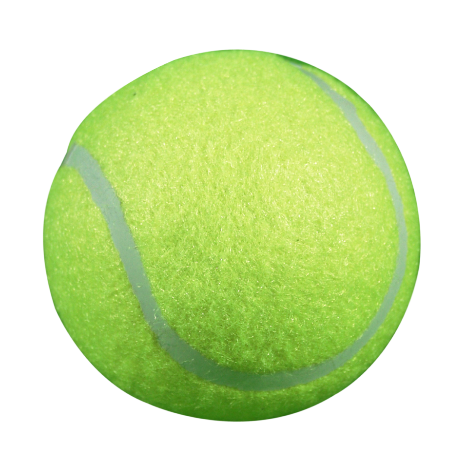 a tennis ball on a white background