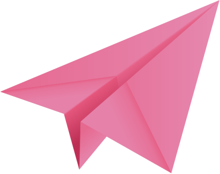 a pink paper airplane