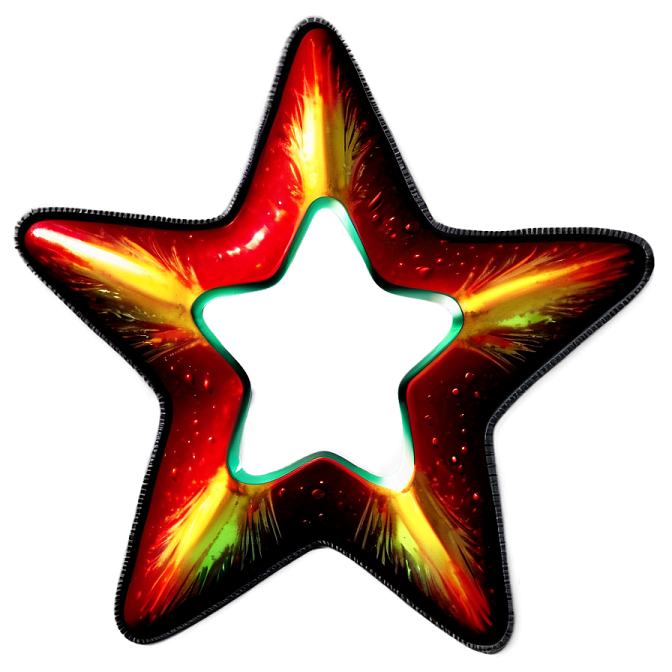 a red and yellow star shaped pillow