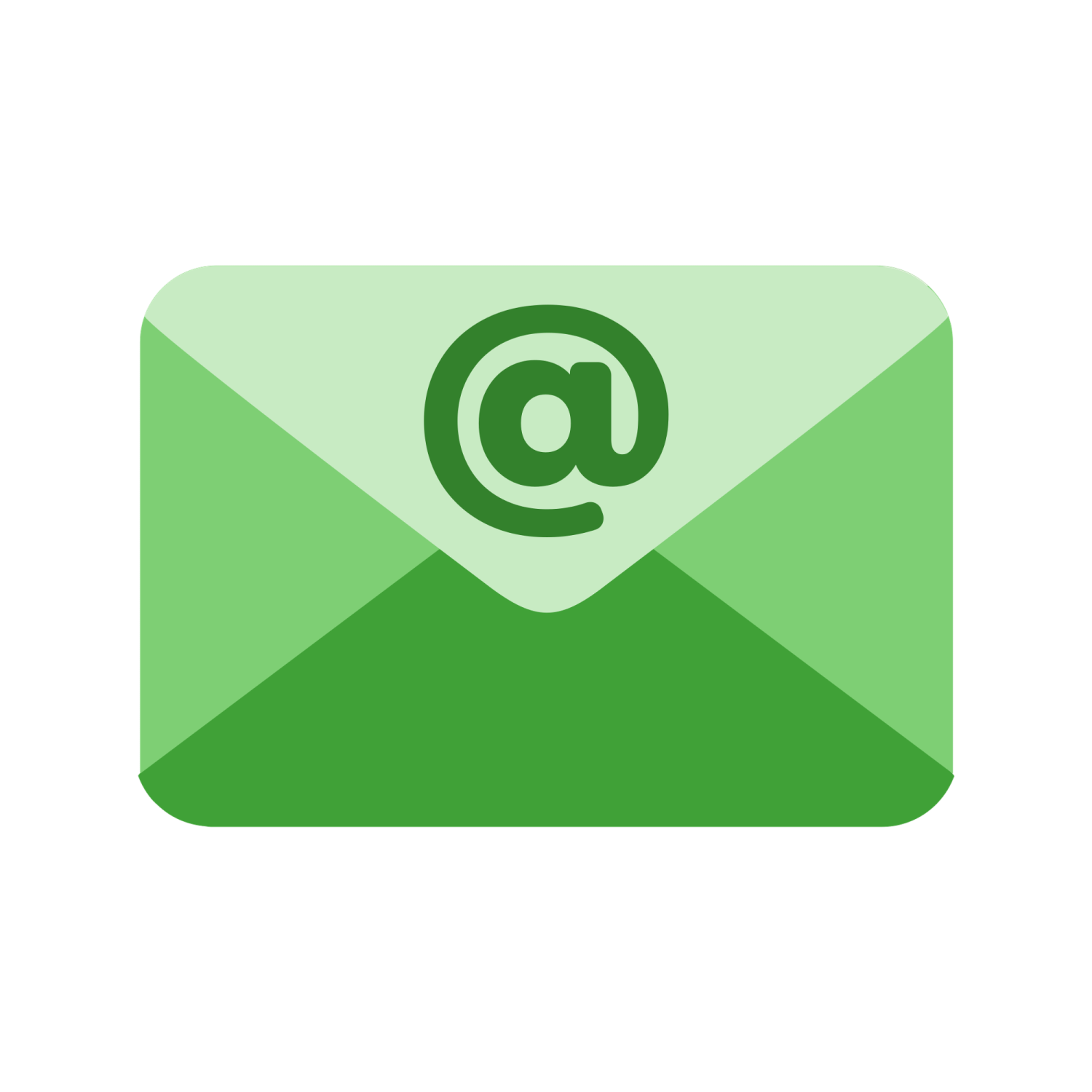 a green email envelope icon