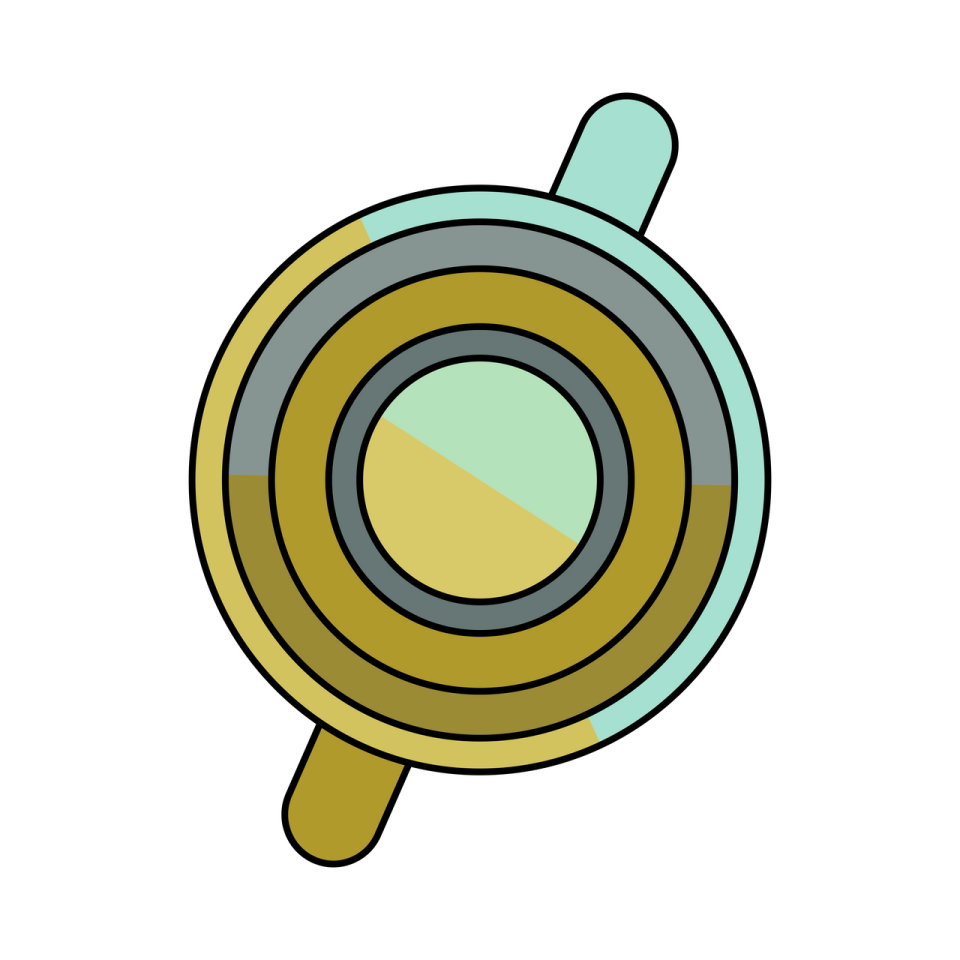 a cup with a saucer on it
