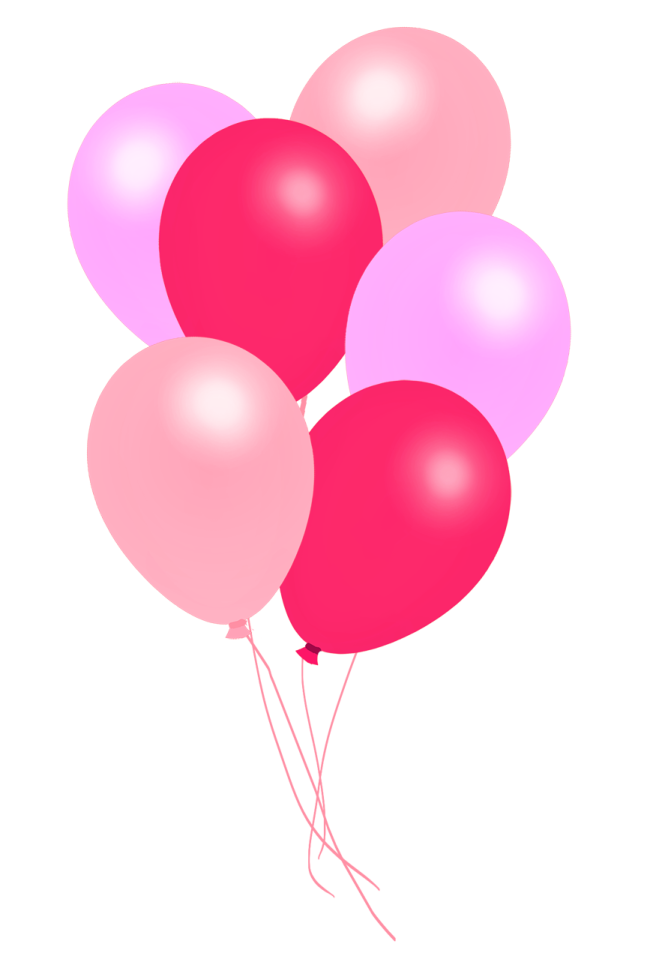 a bunch of balloons on a white background