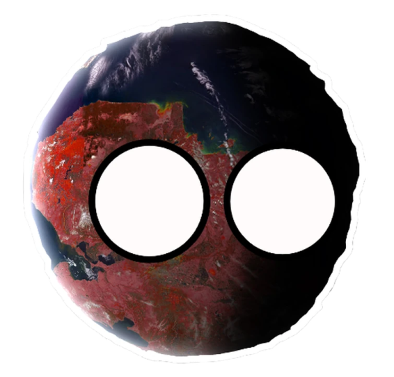 an image of a planet with two circles