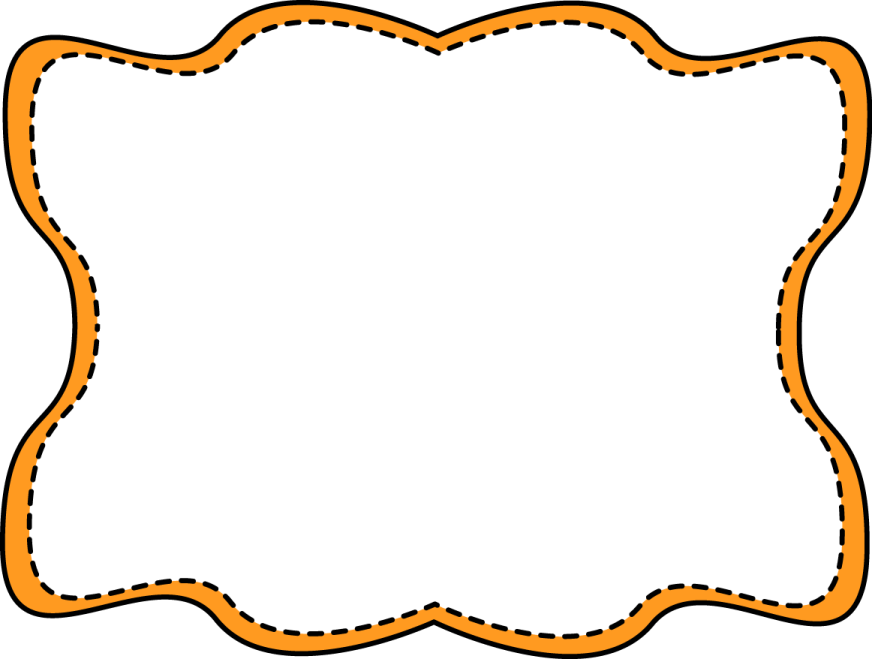 an orange frame with a white background