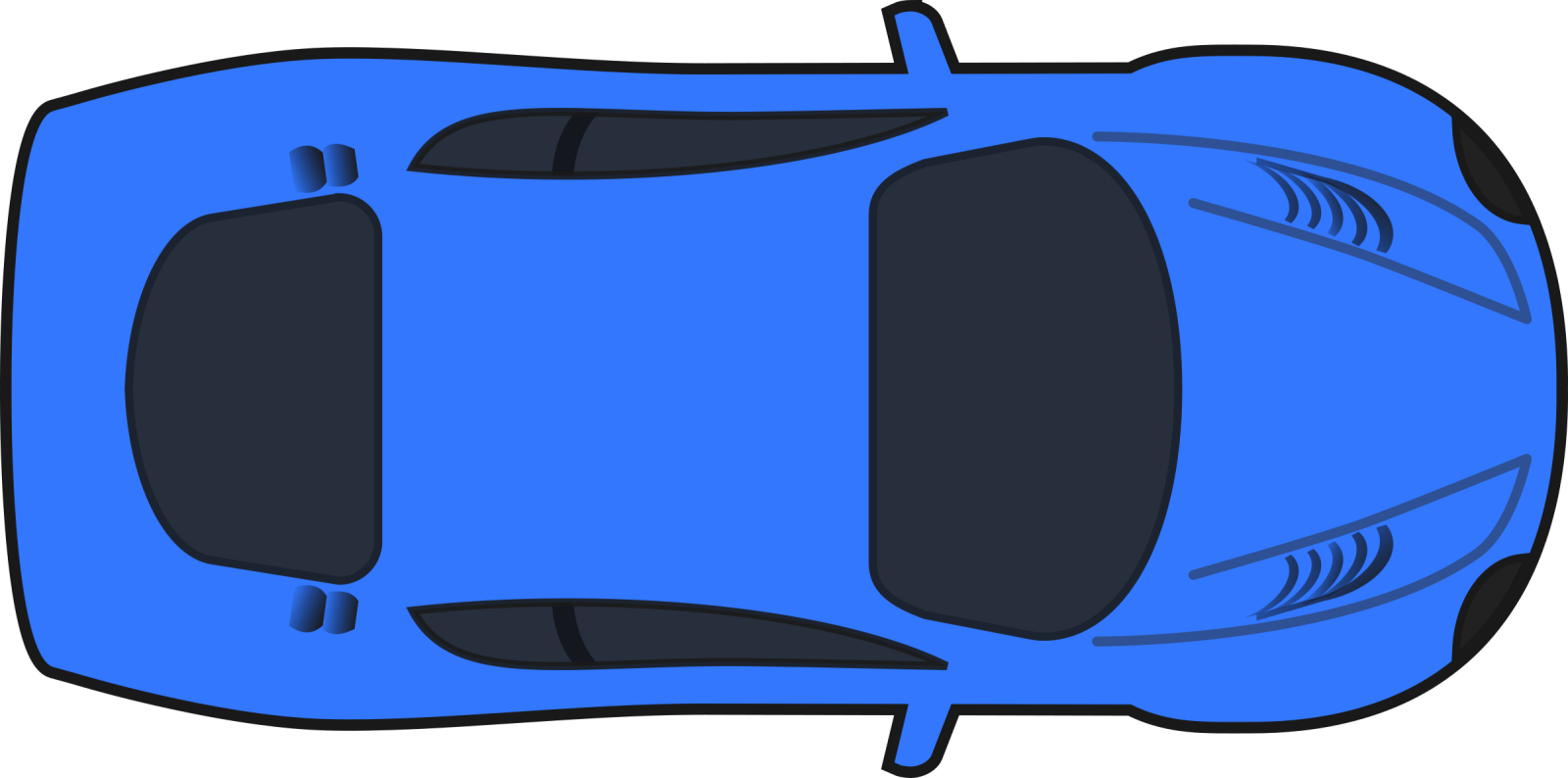 a blue sports car