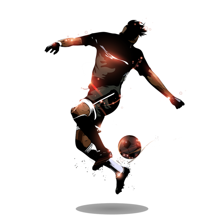 a soccer player is kicking with the ball
