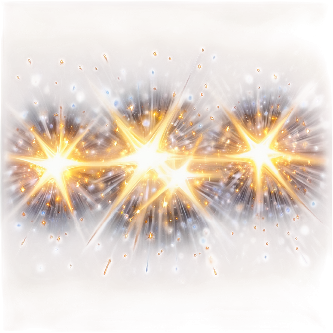 a yellow and blue explosion with sparks