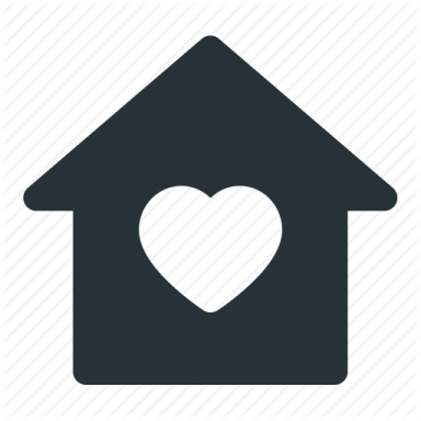 a house with a heart inside
