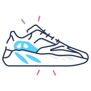 a pair of running shoes