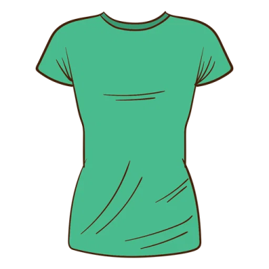a women's green t - shirt