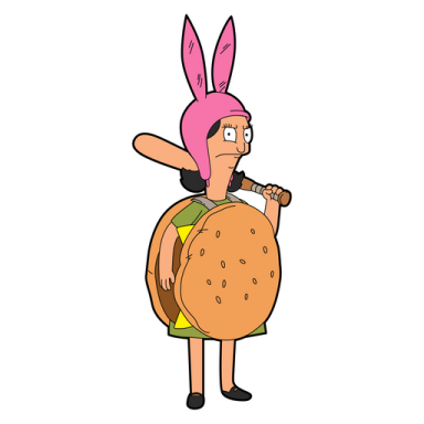 a cartoon character wearing a bunny costume