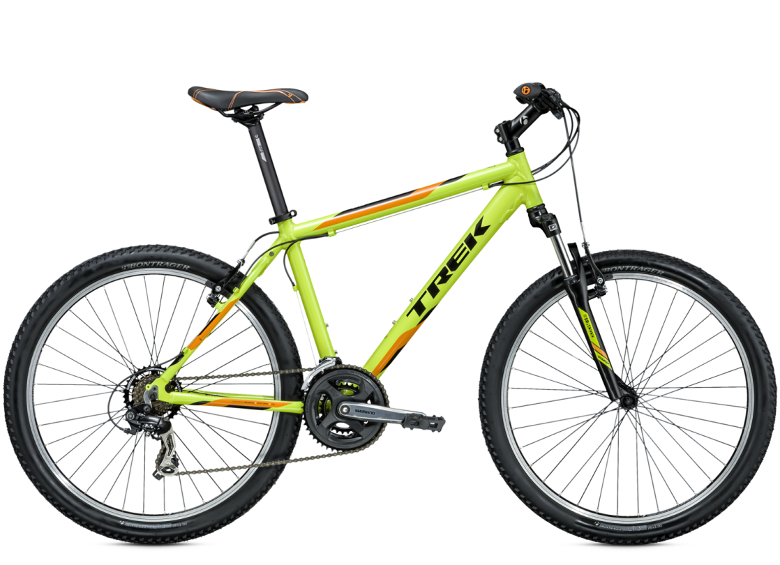 a mountain bike on a white background