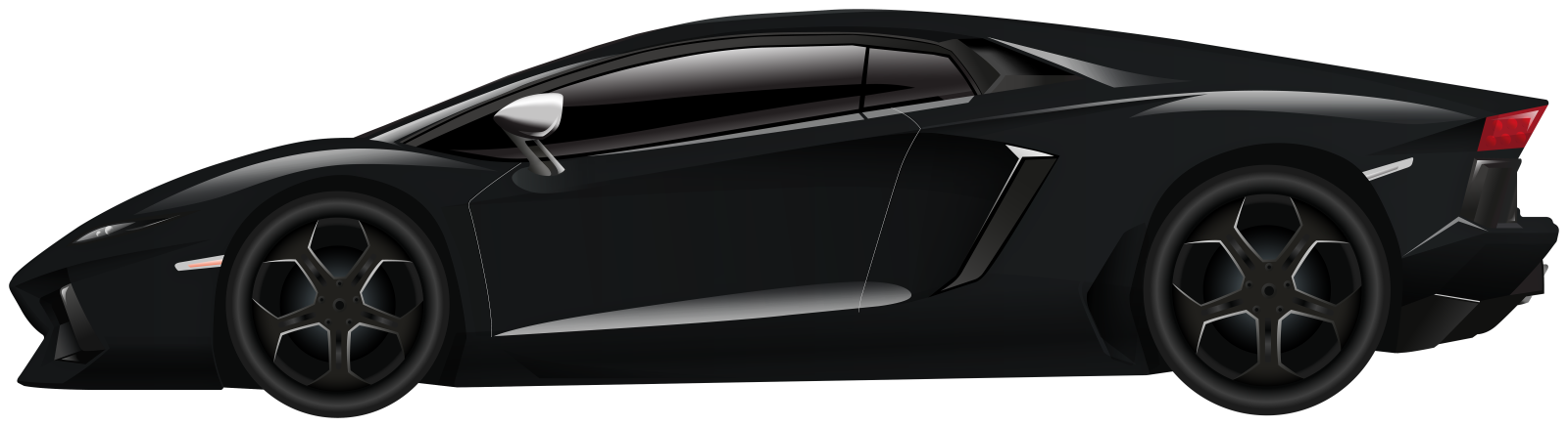a black sports car on a white background