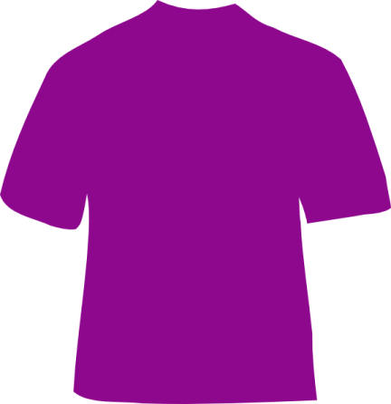 a purple t - shirt on a white background