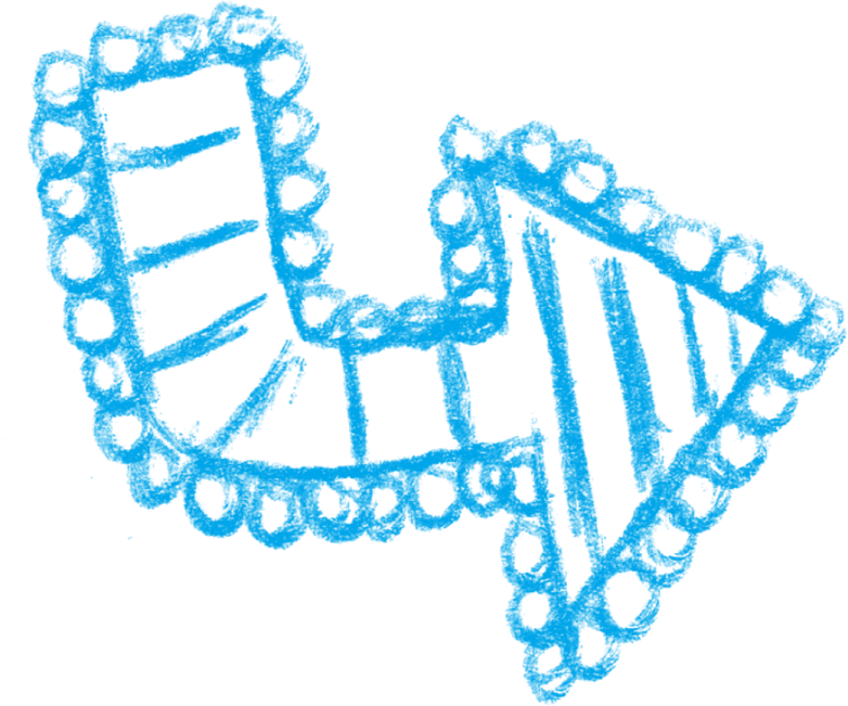a blue and white drawing of a dna