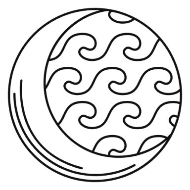a black and white image of a puzzle piece