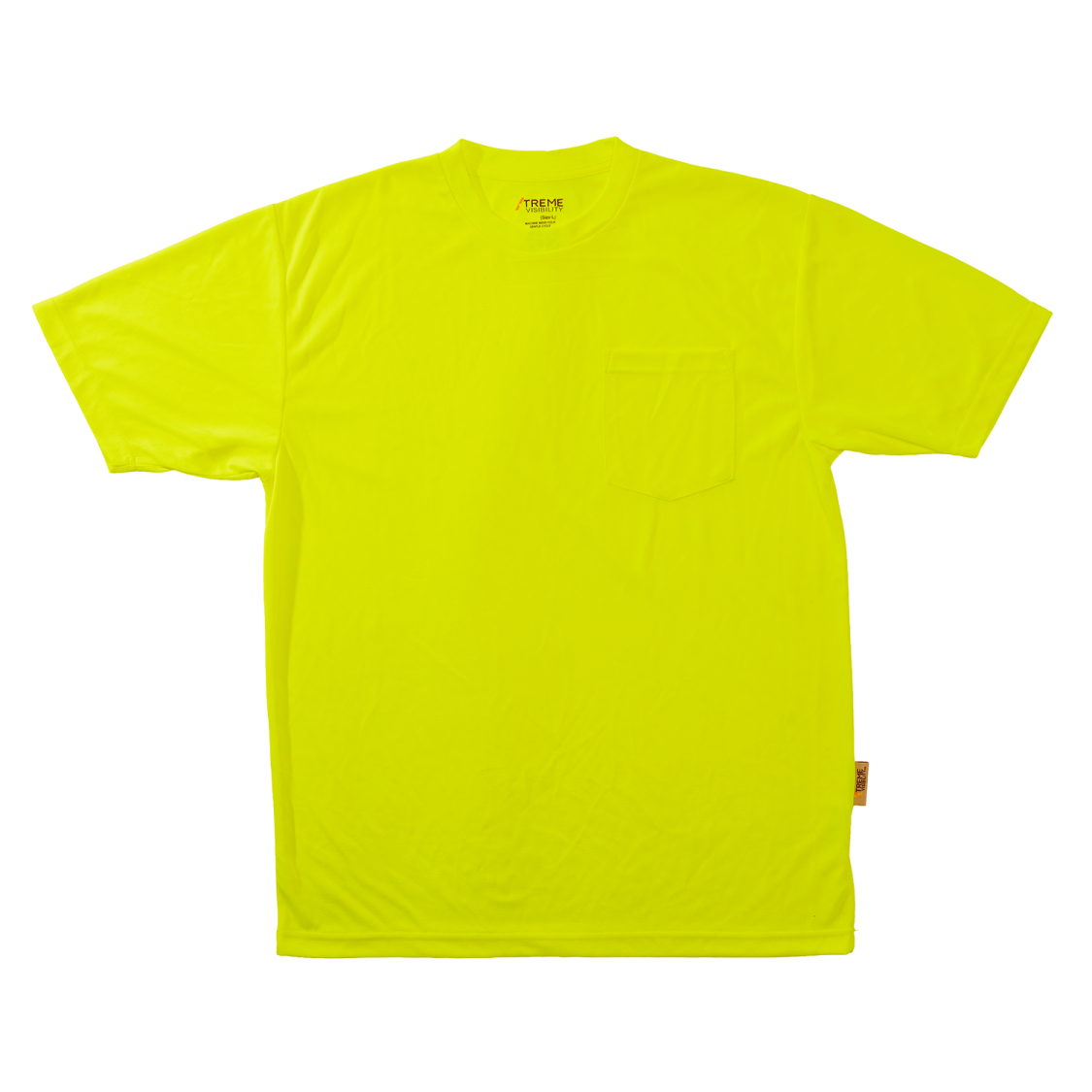 a yellow t - shirt with a pocket on the chest