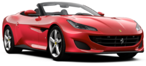 a red ferrari car on a white background