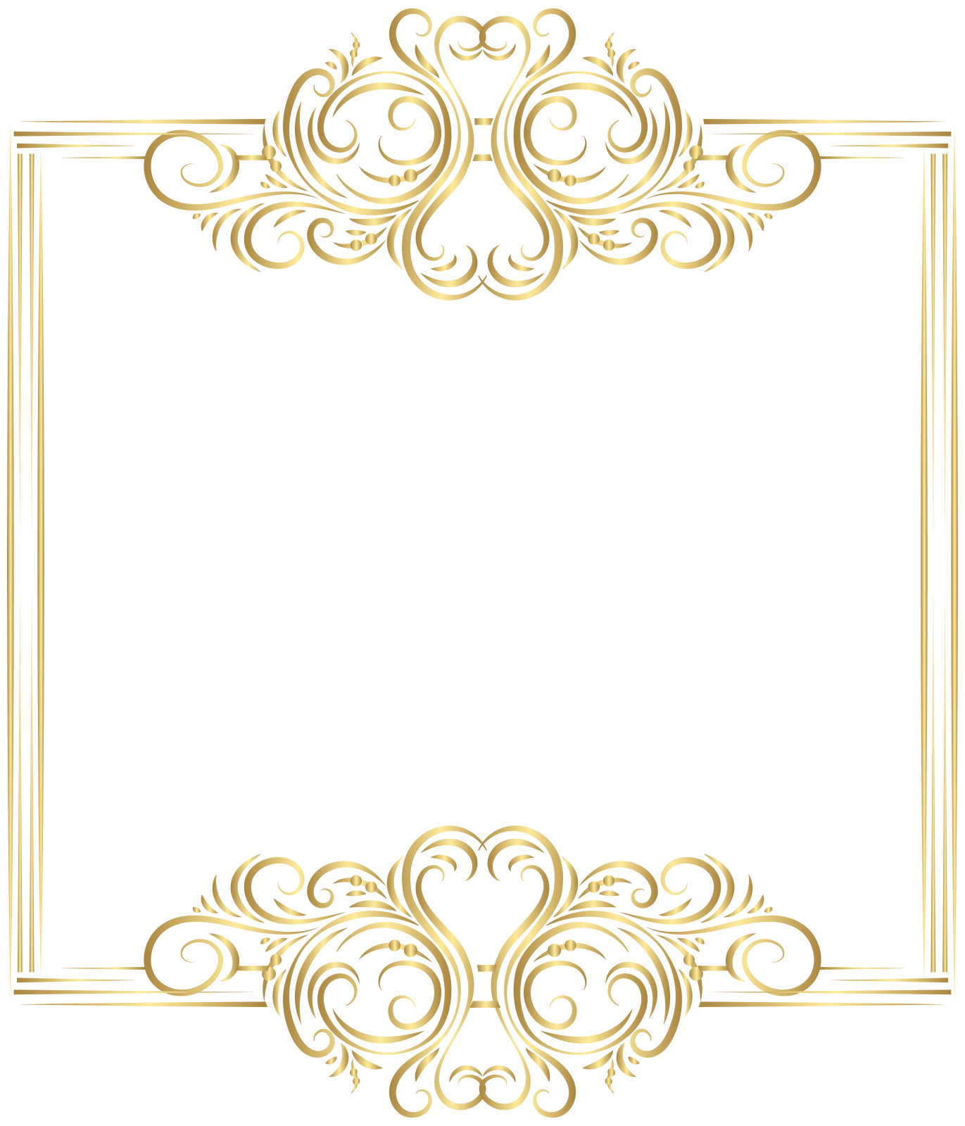 a gold frame with swirls and scrolls