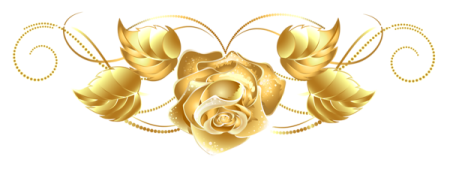 a gold rose on a white background