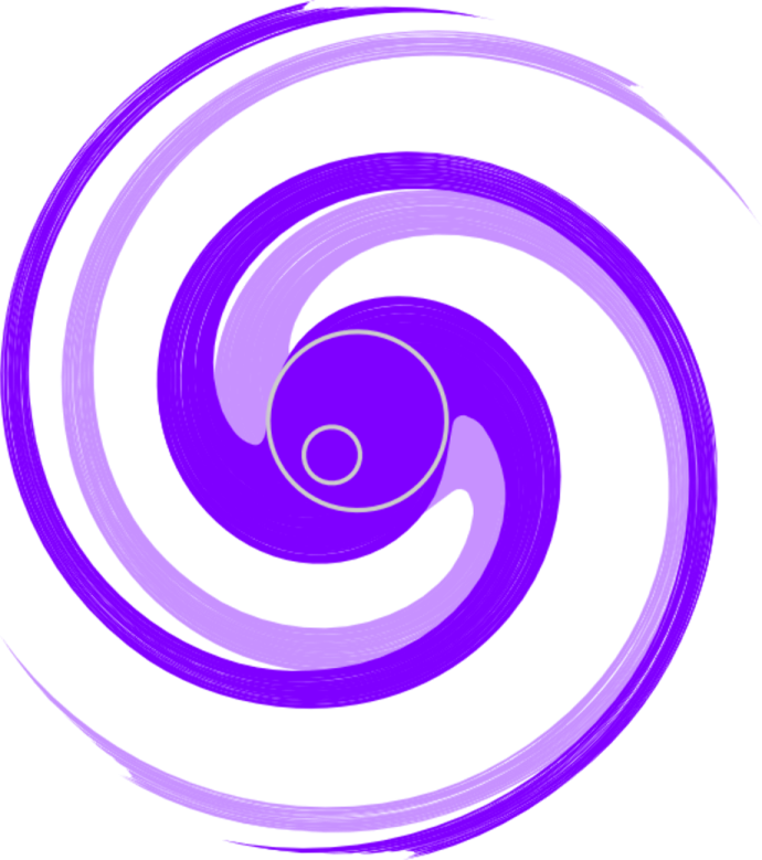 a purple and white swirl on a white background