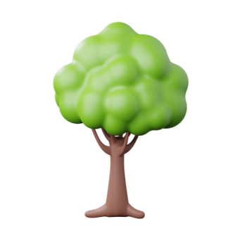 a green tree on a white background
