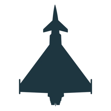 a black and white silhouette of a jet