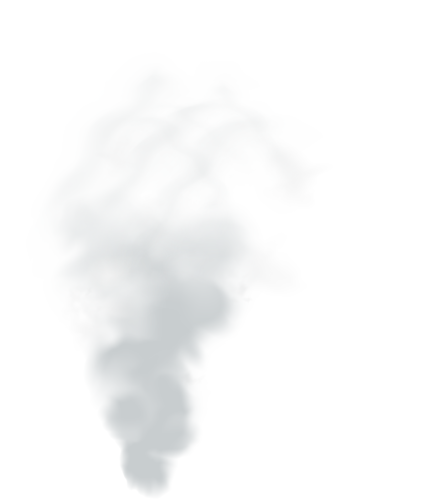a smoke cloud on a white background