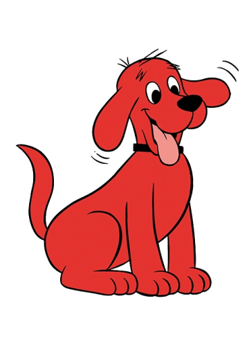 a cartoon dog with its tongue out