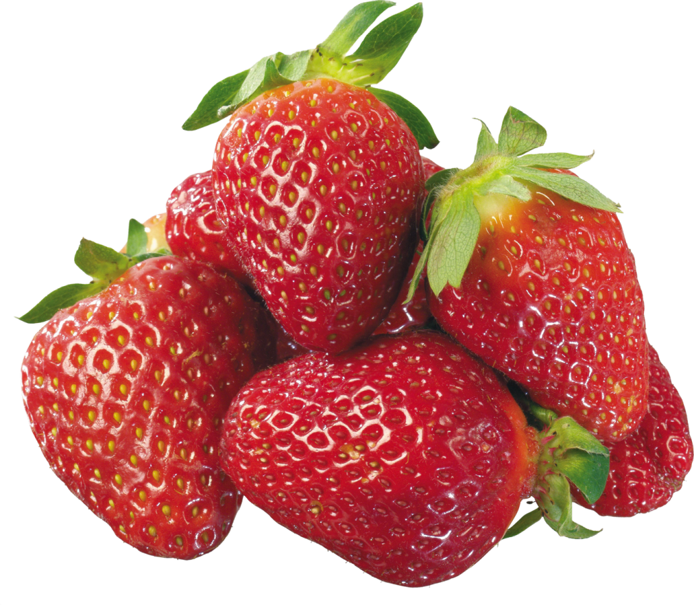 a pile of strawberries