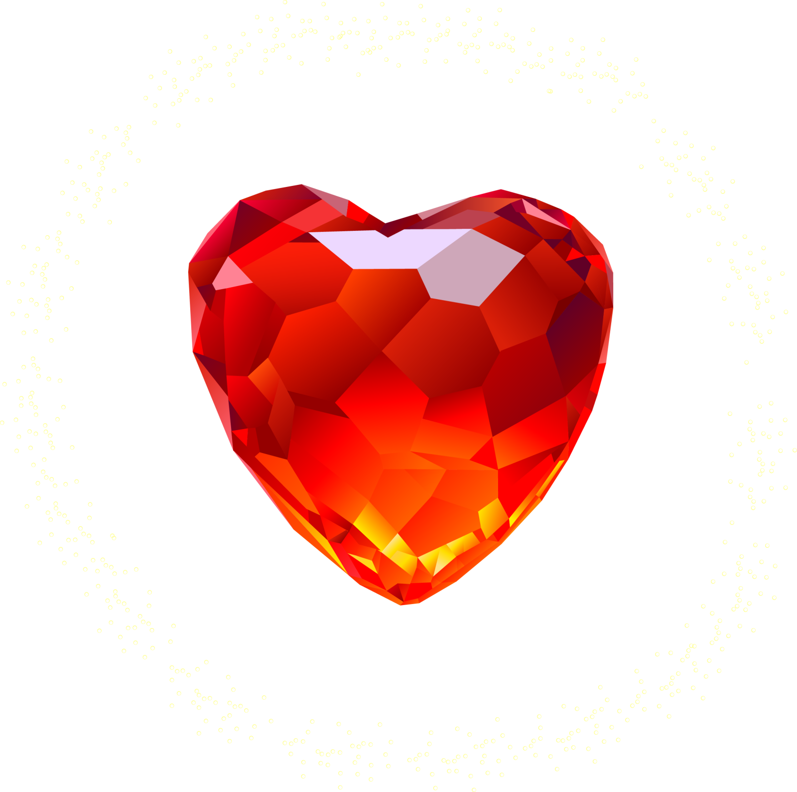 a red heart on a white background