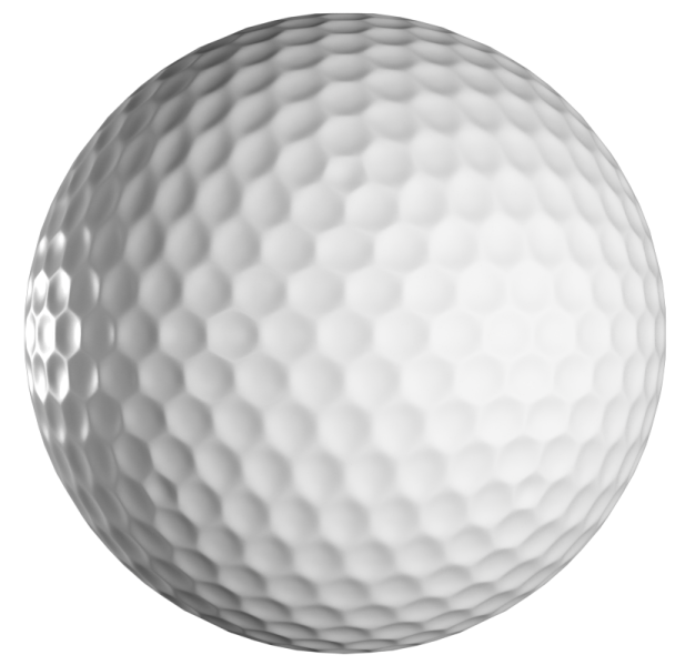 a golf ball on a white background