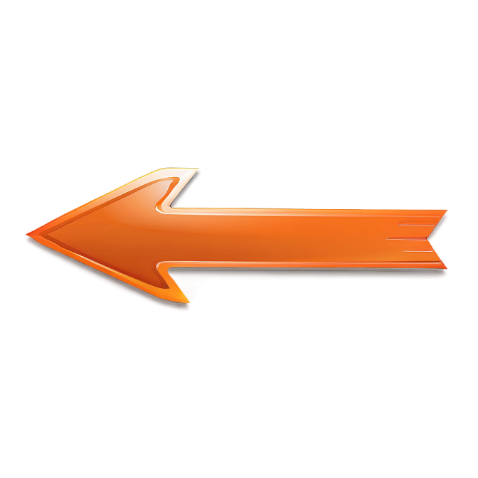 an orange arrow icon on a white background