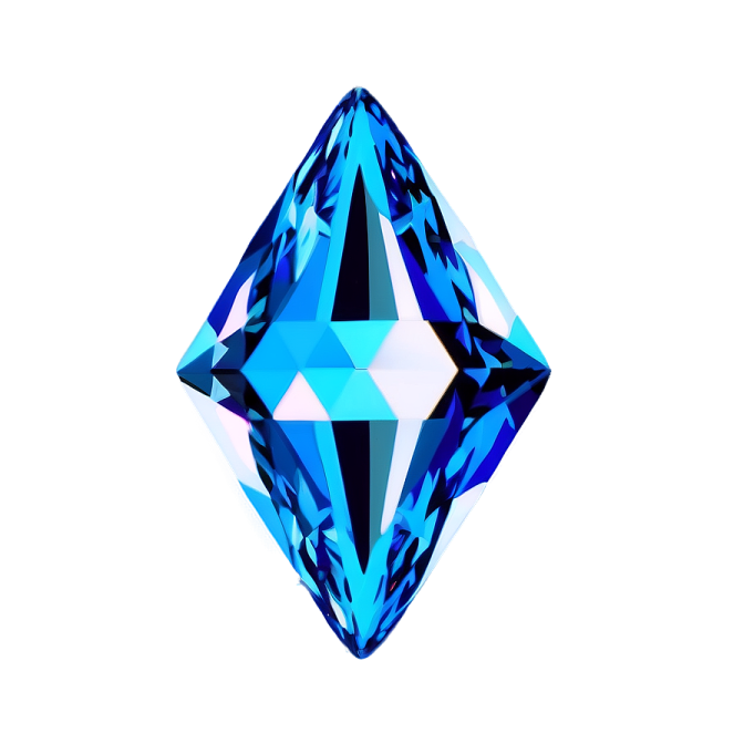 a blue diamond on a white background